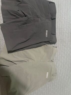 NOBULL Men's Athletic Shorts in Black and Olive